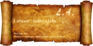 Lehner Adelaida névjegykártya